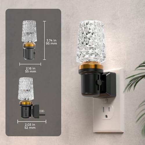 L LOHAS LED Night Light,Plug in Night Light with Light Sensor,0-100LM Brightness Adjustable,3000K Soft White,Acrylic Decor...