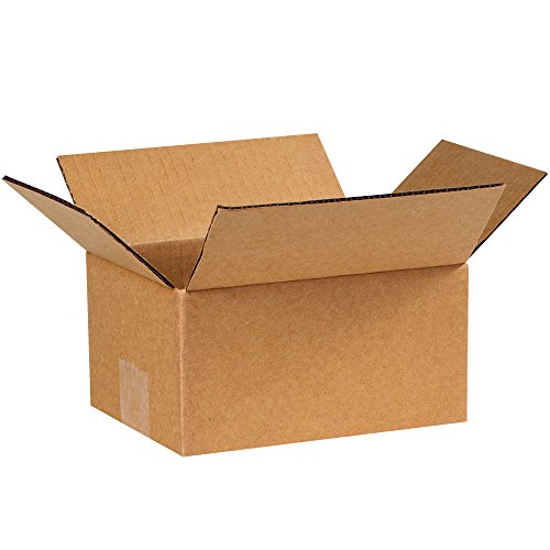 Partners Brand P864 Corrugated Boxes, 8"L x 6"W x 4"H, Kraft (Pack of 25)