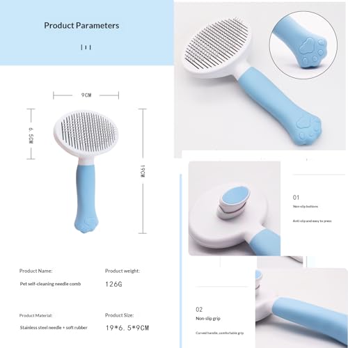 Cat Brush for Shedding for Indoor Cats & Dog Brush for Shedding - Perfect for Long & Short Haired Pets,Pet Brush for Dogs ...
