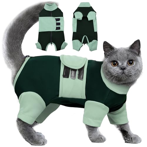 Cat Apparel for Small Cats, Adjustable Relief Vest with Zipper, Suitable for Thunderstorms, Fireworks, Separation, Travel,...