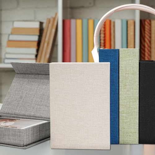 Vienrose Linen 5" x 7" Photo Cases and Postcard Keeper Storage Container Box 1Pcs for Photo, Postcard, Decorative Paper, B...
