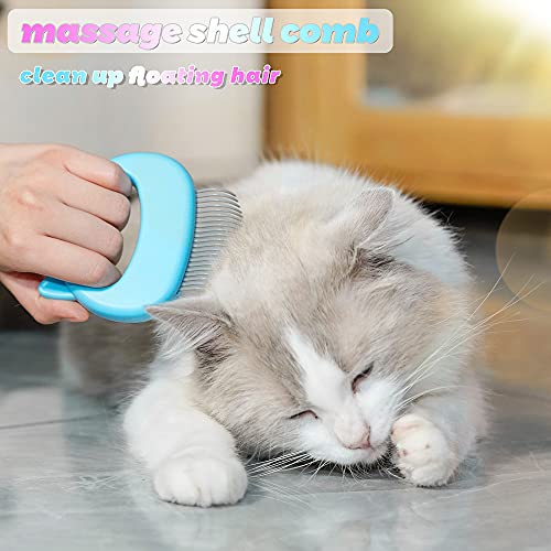 Cat Comb Pet Short Long Hair Removal Massaging Shell Comb Soft Deshedding Brush Grooming And Shedding Matted Fur Remover M...