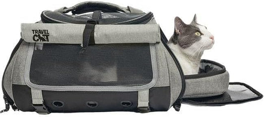Travel Cat Carrier Bag - Portable Comfort Soft Sided Transpurrter Cat Carrier for Small Medium Cats Kitten up to 30 LBs Ai...