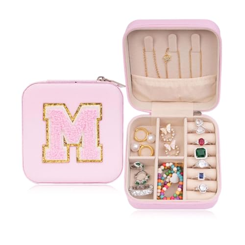 ETHOON Jewelry Travel Case Small Organizer Stocking Box Personalized Gifts Teenage Jewelry Accessories Holiday Wedding Chr...