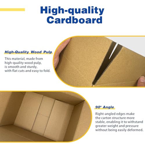 EZALFTIN 30 Pack 6x6x4 inches Small Shipping Boxes Brown Corrugated Cardboard Boxes for Packing, Mailing, Moving, Business