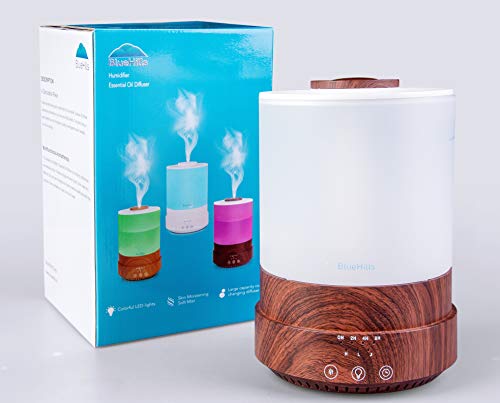 BlueHills Premium 2500 ML XL Essential Oil Diffusers - 30 Hr Run Aromatherapy Diffuser & Air Humidifier Mist for Large Roo...