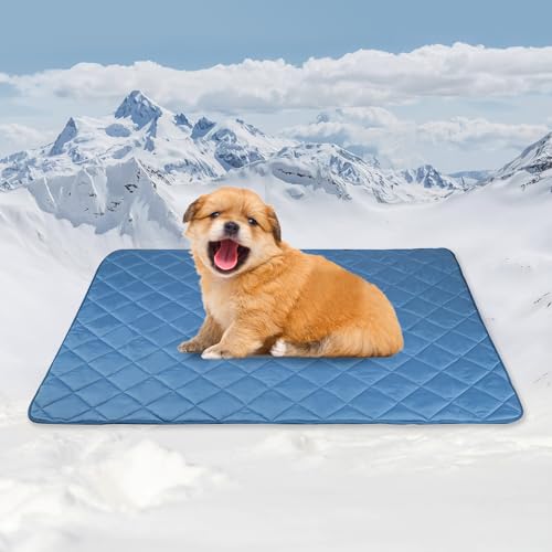 Tuiskusa Premium Cooling Blanket for Dogs Pet Cooling Pads Washable Pet Cool Mat for Cats Hot Weather Puppy Lightweight Th...