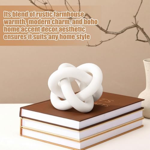 Yalikop 3 Link Wood Knot Decor Rustic Home Décor Accents Hand Carved Coffee Table Decoration, Boho Chain Link Decoration, ...