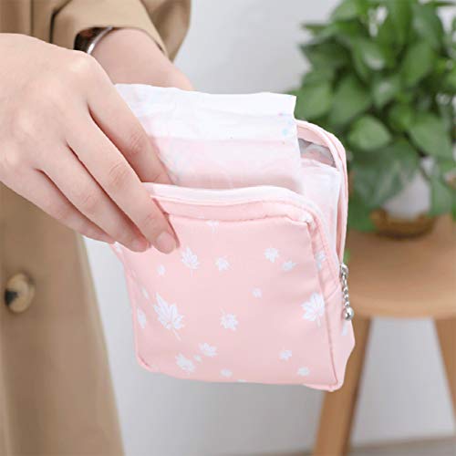 Sanitary Napkin Storage Bag,2pcs Menstrual Cup Pouch,Cotton Cloth Portable Sanitary Napkin Pads Storage Bags Feminine Mens...