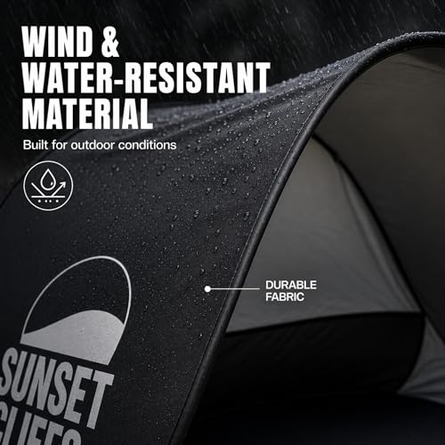 Sunset Cliffs Pop Up Beach Tent – 1-2 Person Portable Sun Shelter with UPF 50+ UV Protection – Lightweight Folding Shade C...