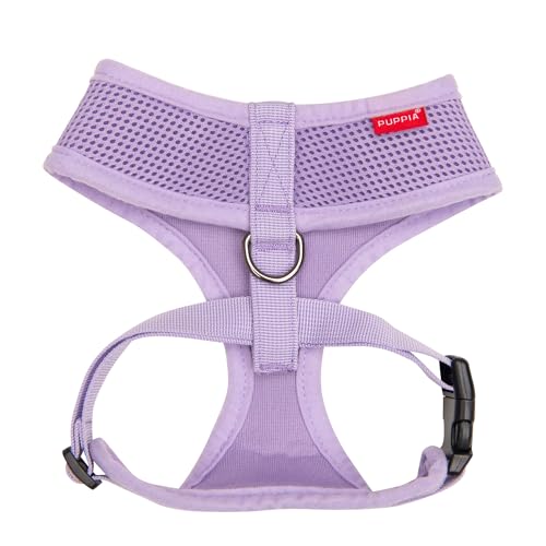 Puppia Soft Dog Harness No Choke Over-The-Head Triple Layered Breathable Mesh Adjustable Chest Belt and Quick-Release Buck...