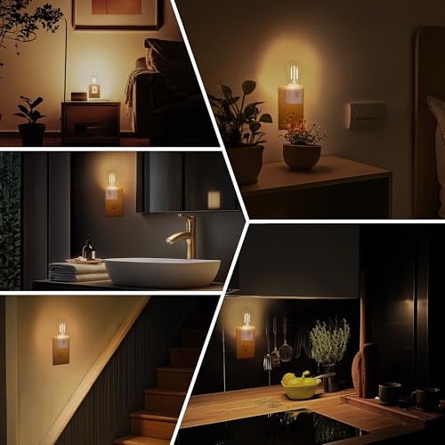 LUMILECT Warm Night Lights Plug into Wall Motion Sensor, 1W 2700K, LED Night Light, 10-100LM Adjustable Brightness, Automa...