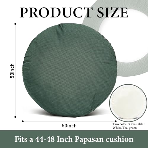Wibeelee Papasan Chair Cushion Cover, Soft Plush Fleece Slipcover Only, Removable & Machine Washable with Adjustable Desig...