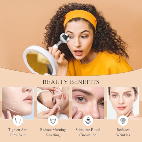 Ice Globes Stainless Steel Beauty Facial Massagers for Face & Eyes, Premium Unbreakable Stainless Steel Cryo Sticks for Be...