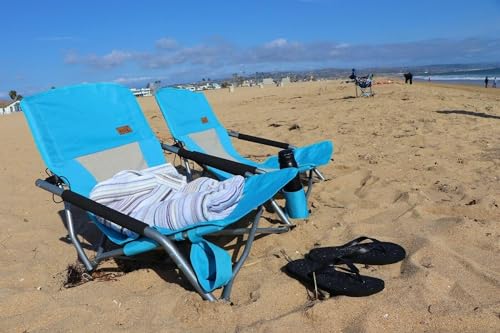 Nice C Low Beach Chair, Beach Chairs for Adults 2 Pack, Sling, Folding, Portable, Concert, Kids, Boat, River, Sand Chair, ...