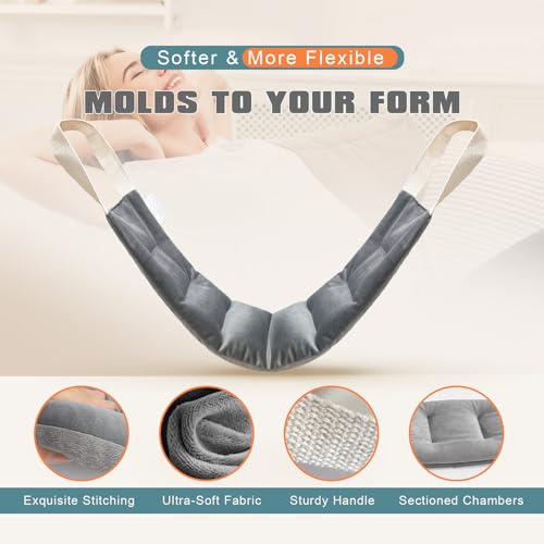 uncn Heating Pad for Neck Shoulders and Back Microwavable Wrap Weighted Neck Warmer 32x5in Microwave Heat Wrap Rice Beanba...