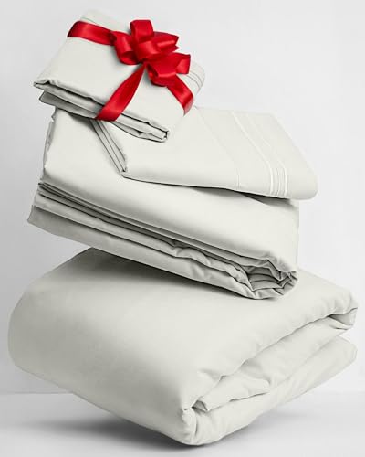 Mellanni Twin XL Sheets Set - 3 PC Iconic Collection Bedding - Hotel Luxury, Extra Soft, Cooling Bed Sheets - Wrinkle, Fad...