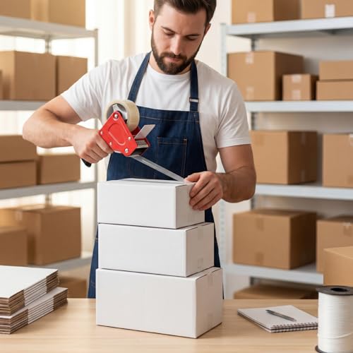 CRUGLA Assorted Sizes Shipping Boxes 30 Pack (11x6x6, 10x7x5, 9x6x4), White Corrugated Cardboard Mailers, Each 10 PCS Smal...