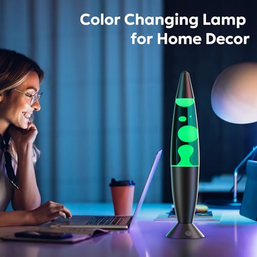 Large LED Liquid Motion Lamps Black 17 Colors Changing Lamp 16 Inch with Remote Giant Relax Mood Night Light for Kids Adul...