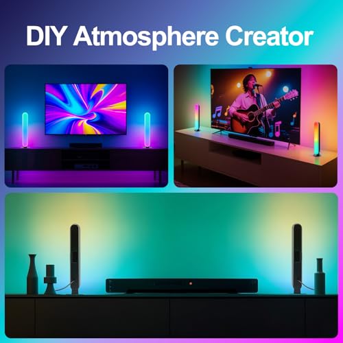 TRIPLE RABBIT RGB Light Bar,Smart LED Light Bar for Room,16 Million Colors,Three Control Modes,Dynamic Music Sync Mode,213...