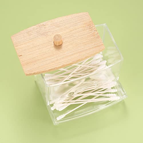 Fulushouxi 2 Pcs Cotton Pad Holder, Bathroom Makeup Organizers Containers for Cotton Ball/Swab/Round Pads/Floss/Hair Ties ...