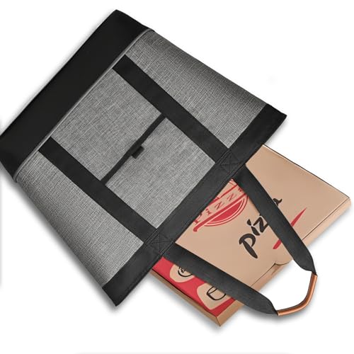 Awordo Insulated Cooler Bag, Reusable Grocery Tote Bags for Hot/Cold, Leakproof Thermal Food Delivery Bag for Shopping, Be...