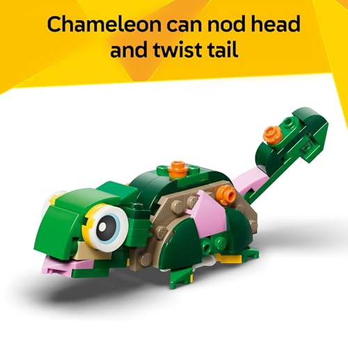 LEGO Creator 3 in 1 Turtle with a Water Lily Flower Building Toy for Girls & Boys - Kids Build a Chameleon, Frog, or Turtl...