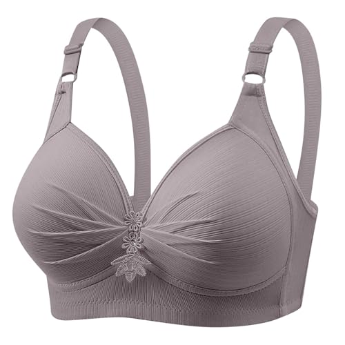 4 Pack Bras for Women Full Support No Underwire Seamless Wireless Breathable Everyday Bras Plus Size Push Up Bralette
