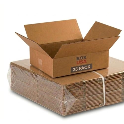BOX USA Shipping Boxes Medium 12"L x 9"W x 4"H 25-Pack - Corrugated Cardboard Box for Moving, Mailing, Packing, Packaging ...