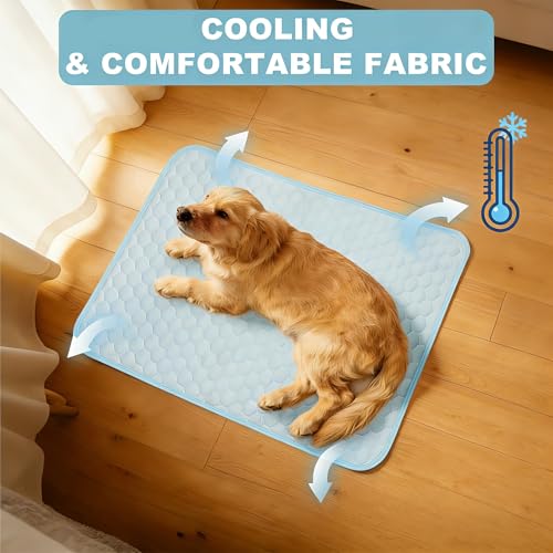 CHVOULTO Dog Cooling Mat: Anti-Slip & Washable Cooling Pad for Medium Dogs, Indoor & Outdoor Pet Cooling Blanket for Sofa,...