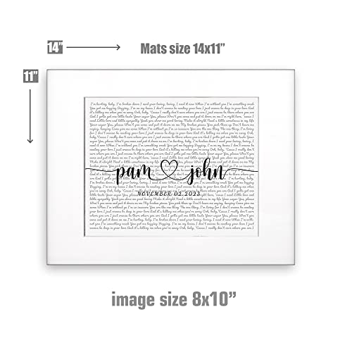 BOTTEGAARTS Custom Song Lyrics Photo or Canvas Prints with Couple's Names and Special Date on it,Perfect Present for Anniv...