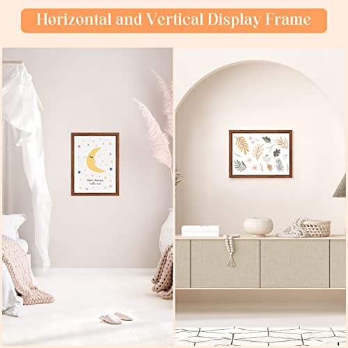 12x16 Picture Frame Brown Wood, Rustic Natural 16x12in Woodgrain Frame, Distressed Brown 12 x 16 inch Gallery Wall Photo P...