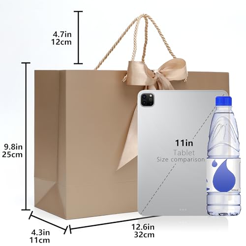 KeerxunBag The comes with 12 champagne-colored gift bags, including 24 jelly papers, 12 thank-you cards and 12 ribbons, ma...