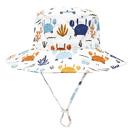 Baby Sun Hat Baby Boy Hats Toddler Hat UPF 50+ Bucket Hat for Baby Girls Infant Beach Hat with Wide Brim Kids Caps