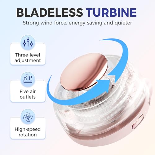 360° Rotatable Portable Mini Clip-on Fan, Small Fan Clip on for Shirt & Waist, 2026 New Adjustable 3-Speed Suspended Whirl...