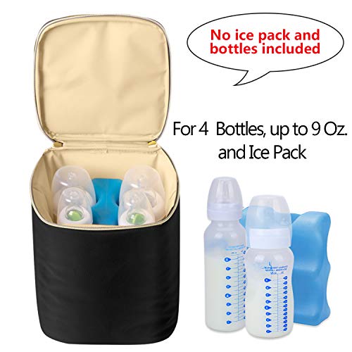 Teamoy Breastmilk Cooler Bag, Baby Bottles Bag for up to 4 Large 9 Ounce Bottles, Perfect for Working Mom Mother, (Bag ONL...