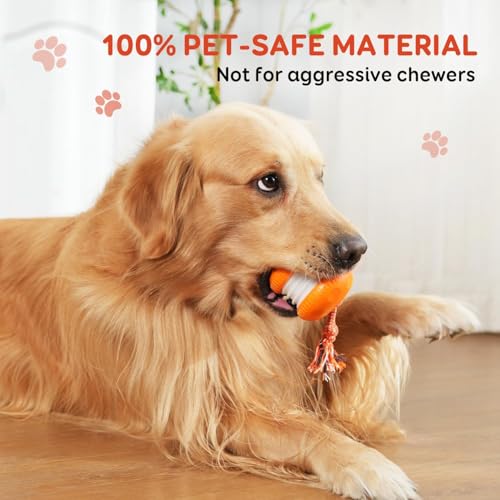 QGI Interactive Dog Toys, Random Path Electric Automatic Moving and Rolling Dogs Toy with Rope for Small Medium Large Dog...