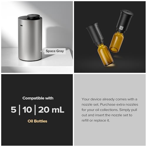 Airversa Waterless Essential Oil Diffuser for Home Aromatherapy Scent Diffusers with 3 Countdown Timer Settings or Timer-O...