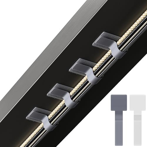 LX IntMfr. Hook and Loop Cable Ties, Self Adhesive Hook and Loop Cable Straps, Sticky-back Cord Organizer, Cable Clip, Hou...
