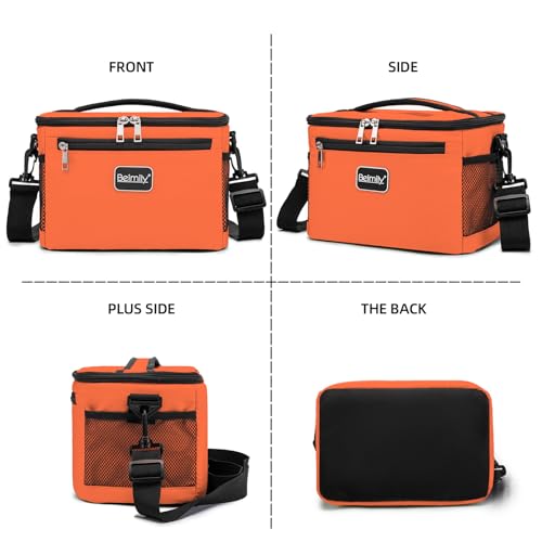 BEIMILY Lunch Box for Men/Women,Small Insulated Lunch Bag,Reusable LunchBox for work Picnic Beach,Leakproof Soft Cooler To...