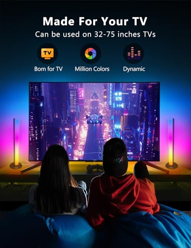 DAYBETTER Smart LED Light Bars, RGB Light Bar, 14 Inches TV Backlights with Scene and Music Modes, Smart Light Bars with M...
