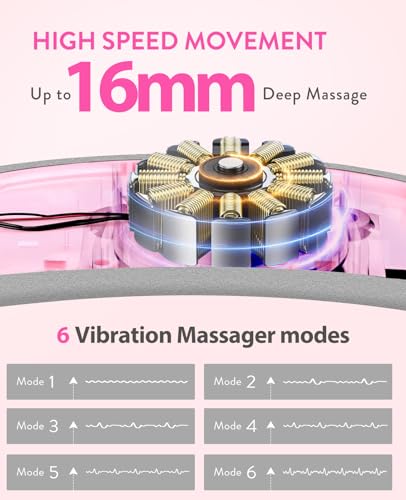 Electric Heating Pad, Portable Cordless Menstrual Heating Pad with 6 Heat Levels and 6 Massage Modes, Fast Large Heating B...