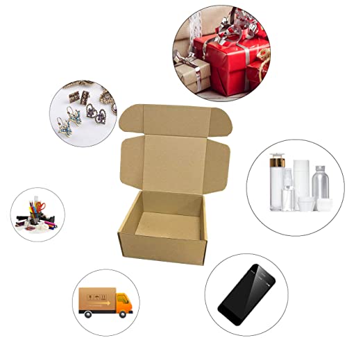 7x6x3 inch Shipping Boxes Pack of 25，Livejun Brown Corrugated Cardboard Box Mailer Boxes for Packaging Small Business Ship...