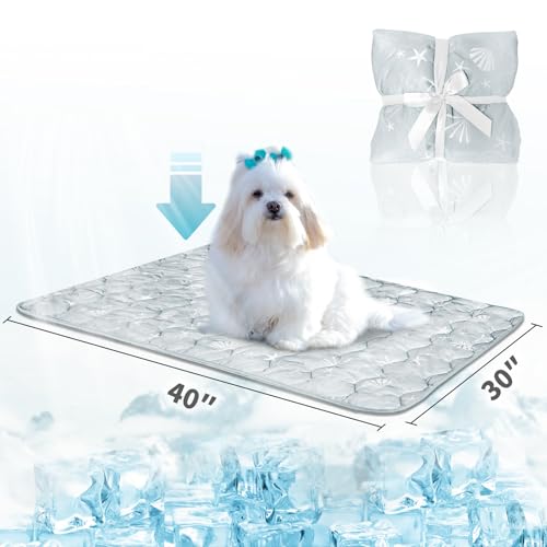 NWK Dog Cooling Blanket, Q-Max>0.345, Ice Silk Cool to Touch Material, Bed Cover, Furniture Protector Couch Sofa for Summe...