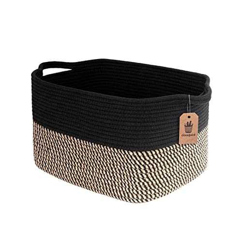 Goodpick Cube Storage Bins - Towel, Book, Cloth, Shoes, Closet Shelf Woven Baskets for Office, Baby Laundry, Toys, 13''x1...