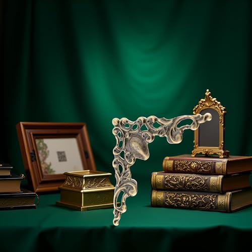 30 Pcs Antique Edge Corner Decorative Protectors, Scrapbooking Albums Embellishment Photo Frame Jewelry Box Decorative Cor...