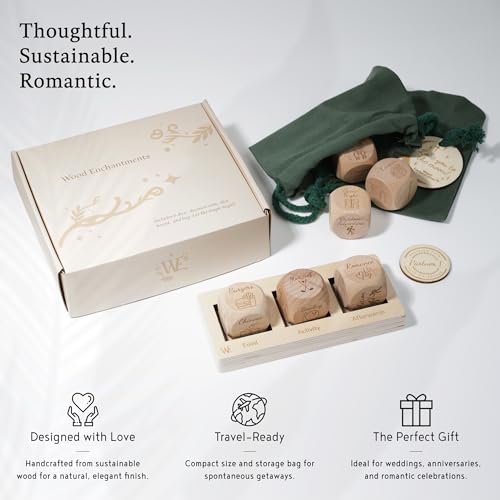 Deluxe Date Night Dice Game – 6 Dice, Decision Coin, Game Board & Carry Bag – Couples Gift for Newlyweds, Anniversary, Wed...