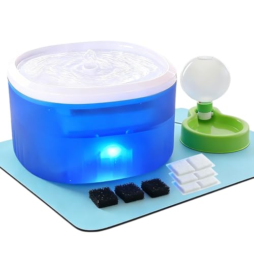 Cat Water Fountain,2.2L/74oz Cat Fountain – Ultra Quiet Upgraded Automatic Pet Water Fountain with 3 Replaceable Filters,1...