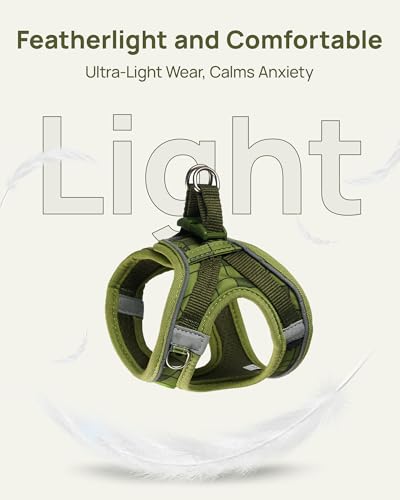 PetThem Upgraded Cat Harness and Leash Set - Step-in Escape Proof Adjustable Cat Harness, Comfortable Soft Lightweight, Re...