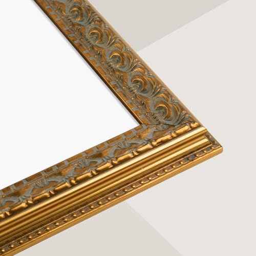 Golden State Art, 11x17 Inch Poster Frame Ornate Bronze, Horizontal and Vertical Wall Display, With Real Glass